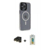 MARSİLYAN™- iPhone 14 Pro Kılıf Yankı Işık Prime - Siyah Polymer Nano Ekran Koruyucu + Raze Metal Kamera Lens - GD