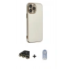 MARSİLYAN™- iPhone 14 Pro Kılıf Yankı Serisi - Siyah Joko Magic 5D Cam + Raze Metal Kamera Lens - GD