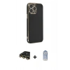 MARSİLYAN™- iPhone 14 Pro Kılıf Yankı Serisi - Siyah Joko Magic 5D Cam + Raze Metal Kamera Lens - GD