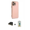 MARSİLYAN™- iPhone 14 Pro Kılıf Yankı Serisi - Siyah Polymer Nano Ekran Koruyucu + Raze Metal Kamera Lens - GD