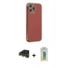 MARSİLYAN™- iPhone 14 Pro Kılıf Yankı Serisi - Siyah Polymer Nano Ekran Koruyucu + Raze Metal Kamera Lens - GD