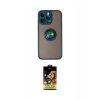 MARSİLYAN™- iPhone 14 Pro Kılıf Yörünge Çizgi - Siyah Buffer Cam Ekran Koruyucu