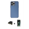 MARSİLYAN™- iPhone 14 Pro Kılıf Zirve Doku Koleksiyonu - Siyah 360 Mat Full Body Arka Koruyucu + Raze Metal Kamera Lens - GD