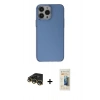 MARSİLYAN™- iPhone 14 Pro Kılıf Zirve Doku Koleksiyonu - Siyah 6D Mat Seramik Hayalet Nano Ekran Koruyucu + Raze Metal Kamera Lens - GD