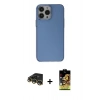 MARSİLYAN™- iPhone 14 Pro Kılıf Zirve Doku Koleksiyonu - Siyah Buffer Cam Ekran Koruyucu + Raze Metal Kamera Lens - GD