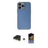 MARSİLYAN™- iPhone 14 Pro Kılıf Zirve Doku Koleksiyonu - Siyah Buffer Hayalet Cam Ekran Koruyucu + Raze Metal Kamera Lens - GD