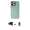 MARSİLYAN™- iPhone 14 Pro Kılıf Zirve Doku Koleksiyonu - Siyah Joko Magic 5D Hayalet Cam + Raze Metal Kamera Lens - GD