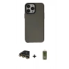 MARSİLYAN™- iPhone 14 Pro Kılıf Zirve Doku Koleksiyonu - Siyah Joko Magic 5D Hayalet Cam + Raze Metal Kamera Lens - GD