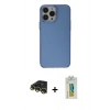 MARSİLYAN™- iPhone 14 Pro Kılıf Zirve Doku Koleksiyonu - Siyah Polymer Nano Ekran Koruyucu + Raze Metal Kamera Lens - GD