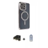 MARSİLYAN™- iPhone 14 Pro Kılıf Zirve Doku Prime - Siyah Joko Magic 5D Cam + Raze Metal Kamera Lens - GD