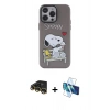 MARSİLYAN™- iPhone 14 Pro Kılıf Zirve Form Özel Seri - Siyah 3D Antistatik Cam Ekran Koruyucu + Raze Metal Kamera Lens - GD