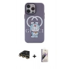 MARSİLYAN™- iPhone 14 Pro Kılıf Zirve Form Özel Seri - Siyah Bilvis 3D Mat Cam Ekran Koruyucu + Raze Metal Kamera Lens - GD