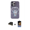MARSİLYAN™- iPhone 14 Pro Kılıf Zirve Form Özel Seri - Siyah Buffer Hayalet Cam Ekran Koruyucu + Raze Metal Kamera Lens - GD