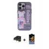 MARSİLYAN™- iPhone 14 Pro Kılıf Zirve Form Özel Seri - Siyah Buffer Hayalet Cam Ekran Koruyucu + Raze Metal Kamera Lens - GD