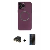MARSİLYAN™- iPhone 14 Pro Kılıf Zirve Klasik Prime - Siyah 3D Antistatik Hayalet Cam Ekran Koruyucu + Raze Metal Kamera Lens - GD