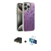 MARSİLYAN™- iPhone 14 Pro Kılıf Zirve Modern Prime - Siyah 3D Antistatik Cam Ekran Koruyucu + Raze Metal Kamera Lens - GD