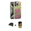 MARSİLYAN™- iPhone 14 Pro Kılıf Zirve Modern Prime - Siyah Buffer Cam Ekran Koruyucu + Raze Metal Kamera Lens - GD