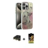 MARSİLYAN™- iPhone 14 Pro Kılıf Zirve Modern Prime - Siyah Buffer Cam Ekran Koruyucu + Raze Metal Kamera Lens - GD