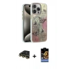 MARSİLYAN™- iPhone 14 Pro Kılıf Zirve Modern Prime - Siyah Buffer Hayalet Cam Ekran Koruyucu + Raze Metal Kamera Lens - GD