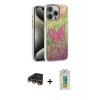 MARSİLYAN™- iPhone 14 Pro Kılıf Zirve Modern Prime - Siyah Polymer Nano Ekran Koruyucu + Raze Metal Kamera Lens - GD