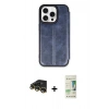 MARSİLYAN™- iPhone 14 Pro Kılıf Zirve Yansıma Serisi - Siyah 20D Premium Cam Ekran Koruyucu + Raze Metal Kamera Lens - GD