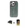 MARSİLYAN™- iPhone 14 Pro Kılıf Zirve Yansıma Serisi - Siyah Buffer Cam Ekran Koruyucu + Raze Metal Kamera Lens - GD
