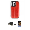 MARSİLYAN™- iPhone 14 Pro Kılıf Zirve Yansıma Serisi - Siyah Buffer Hayalet Cam Ekran Koruyucu + Raze Metal Kamera Lens - GD