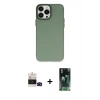 MARSİLYAN™- iPhone 14 Pro Max Kılıf Ahenk Çizgi Prime - Şeffaf 360 Full Body Arka Koruyucu + Bilvis Titan Kamera Lens - SH