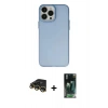 MARSİLYAN™- iPhone 14 Pro Max Kılıf Ahenk Çizgi Prime - Şeffaf 360 Full Body Arka Koruyucu + Raze Metal Kamera Lens - GD