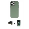MARSİLYAN™- iPhone 14 Pro Max Kılıf Ahenk Çizgi Prime - Şeffaf 360 Full Body Arka Koruyucu + Raze Metal Kamera Lens - GD