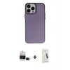 MARSİLYAN™- iPhone 14 Pro Max Kılıf Ahenk Çizgi Prime - Şeffaf Pasifik Cam Ekran Koruyucu + Bilvis Titan Kamera Lens - SH