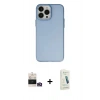 MARSİLYAN™- iPhone 14 Pro Max Kılıf Ahenk Çizgi Prime - Şeffaf Pasifik Cam Ekran Koruyucu + Bilvis Titan Kamera Lens - GD