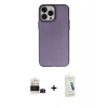 MARSİLYAN™- iPhone 14 Pro Max Kılıf Ahenk Çizgi Prime - Şeffaf Pasifik Cam Ekran Koruyucu + Bilvis Titan Kamera Lens - SH