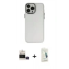 MARSİLYAN™- iPhone 14 Pro Max Kılıf Ahenk Çizgi Prime - Şeffaf Pasifik Cam Ekran Koruyucu + Bilvis Titan Kamera Lens - SH