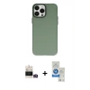 MARSİLYAN™- iPhone 14 Pro Max Kılıf Ahenk Çizgi Prime - Şeffaf Royal Nano Ekran Koruyucu + Bilvis Titan Kamera Lens - GD