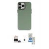 MARSİLYAN™- iPhone 14 Pro Max Kılıf Ahenk Çizgi Prime - Şeffaf Royal Nano Ekran Koruyucu + Bilvis Titan Kamera Lens - GS