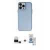 MARSİLYAN™- iPhone 14 Pro Max Kılıf Ahenk Çizgi Prime - Şeffaf Royal Nano Ekran Koruyucu + Bilvis Titan Kamera Lens - GD
