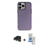 MARSİLYAN™- iPhone 14 Pro Max Kılıf Ahenk Çizgi Prime - Şeffaf Royal Nano Ekran Koruyucu + Gümüş Raze Metal Kamera Lens