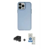 MARSİLYAN™- iPhone 14 Pro Max Kılıf Ahenk Çizgi Prime - Şeffaf Royal Nano Ekran Koruyucu + Gümüş Raze Metal Kamera Lens