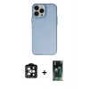 MARSİLYAN™- iPhone 14 Pro Max Kılıf Ahenk Çizgi Prime - Siyah 360 Mat Full Body Arka Koruyucu + PVD Metal Kamera Lens - TU