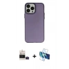 MARSİLYAN™- iPhone 14 Pro Max Kılıf Ahenk Çizgi Prime - Siyah 3D Antistatik Cam Ekran Koruyucu + Bilvis Titan Kamera Lens - SH
