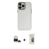 MARSİLYAN™- iPhone 14 Pro Max Kılıf Ahenk Çizgi Prime - Siyah 6D Mat Seramik Hayalet Nano Ekran Koruyucu + Siyah Bilvis Titan Kamera Lens