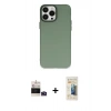 MARSİLYAN™- iPhone 14 Pro Max Kılıf Ahenk Çizgi Prime - Siyah 6D Mat Seramik Hayalet Nano Ekran Koruyucu + Bilvis Titan Kamera Lens - DNMR