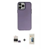 MARSİLYAN™- iPhone 14 Pro Max Kılıf Ahenk Çizgi Prime - Siyah 6D Mat Seramik Hayalet Nano Ekran Koruyucu + Bilvis Titan Kamera Lens - GS