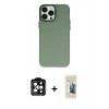 MARSİLYAN™- iPhone 14 Pro Max Kılıf Ahenk Çizgi Prime - Siyah 6D Mat Seramik Hayalet Nano Ekran Koruyucu + PVD Metal Kamera Lens - TU
