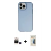 MARSİLYAN™- iPhone 14 Pro Max Kılıf Ahenk Çizgi Prime - Siyah 6D Mat Seramik Hayalet Nano Ekran Koruyucu + Bilvis Titan Kamera Lens - DNMR