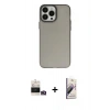 MARSİLYAN™- iPhone 14 Pro Max Kılıf Ahenk Çizgi Prime - Siyah Bilvis 3D Mat Cam Ekran Koruyucu + Bilvis Titan Kamera Lens - GD