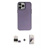MARSİLYAN™- iPhone 14 Pro Max Kılıf Ahenk Çizgi Prime - Siyah Bilvis 3D Mat Cam Ekran Koruyucu + Bilvis Titan Kamera Lens - GD