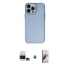 MARSİLYAN™- iPhone 14 Pro Max Kılıf Ahenk Çizgi Prime - Siyah Bilvis 3D Mat Cam Ekran Koruyucu + Bilvis Titan Kamera Lens - GD