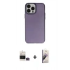 MARSİLYAN™- iPhone 14 Pro Max Kılıf Ahenk Çizgi Prime - Siyah Bilvis 3D Mat Cam Ekran Koruyucu + Bilvis Titan Kamera Lens - GD